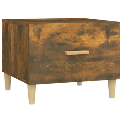B&Q -  Sturdy Coffee Table Smoked Oak 50X50X40 Cm Engineered Wood