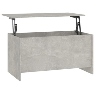 Berkfield Modern Coffee Table Concrete Grey 102X55.5X52.5 Cm Engineered Wood