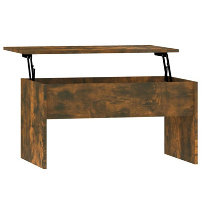 Berkfield Modern Coffee Table Smoked Oak 80X50.5X41.5 Cm Engineered Wood