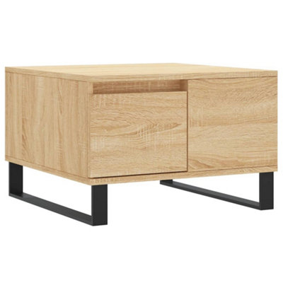 Berkfield Modern Coffee Table Sonoma Oak 55X55X36.5 Cm Engineered Wood