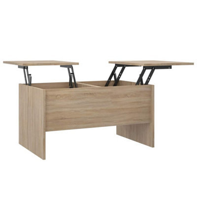 Berkfield Modern Coffee Table Sonoma Oak 80X50X42.5 Cm Engineered Wood