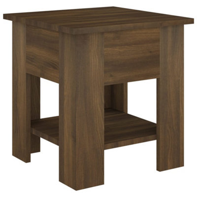 B&Q -  Modern Coffee Table Brown Oak 40X40X42 Cm Engineered Wood
