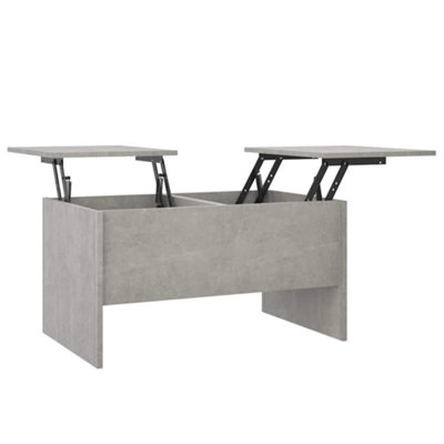 Berkfield Modern Coffee Table Concrete Grey 80X50X42.5 Cm Engineered Wood