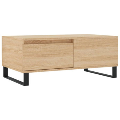 B&Q -  Modern Coffee Table Sonoma Oak 90X50X36.5 Cm Engineered Wood