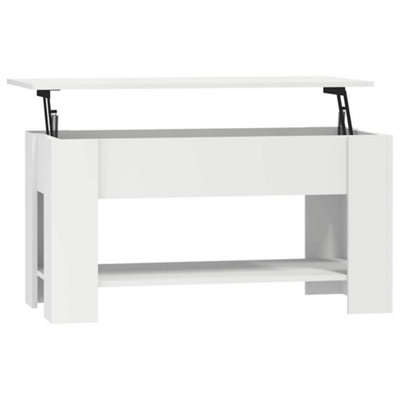 Berkfield Modern Coffee Table White 101X49X52 Cm Engineered Wood