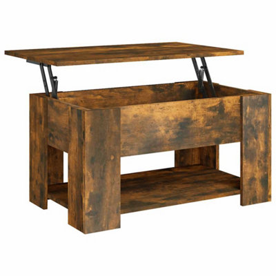 Berkfield Modern Coffee Table Smoked Oak 79X49X41 Cm Engineered Wood