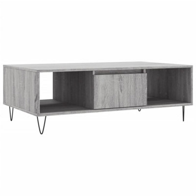Berkfield Sturdy Coffee Table Grey Sonoma 104X60X35 Cm Engineered Wood from B&Q