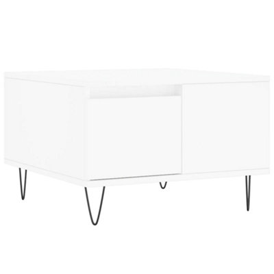 Berkfield Modern Coffee Table White 55X55X36.5 Cm Engineered Wood
