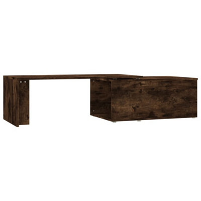Berkfield Modern Coffee Table Smoked Oak 150X50X35 Cm Engineered Wood