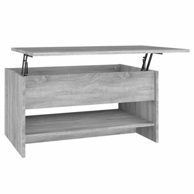 Berkfield Modern Coffee Table Grey Sonoma 80X50X40 Cm Engineered Wood