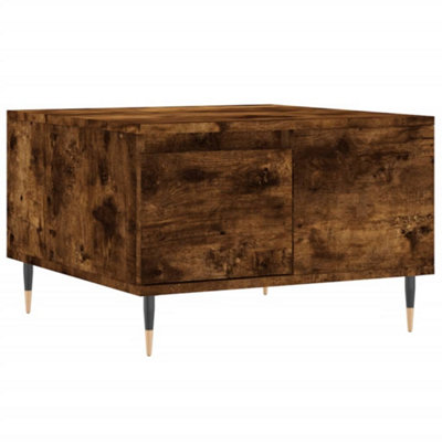 Berkfield Modern Coffee Table Smoked Oak 55X55X36.5 Cm Engineered Wood