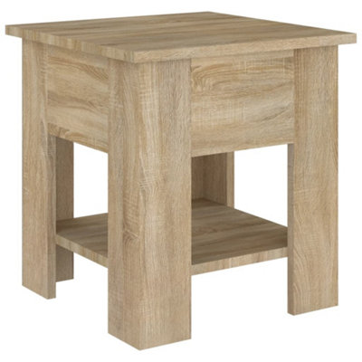 Berkfield Modern Coffee Table Sonoma Oak 40X40X42 Cm Engineered Wood