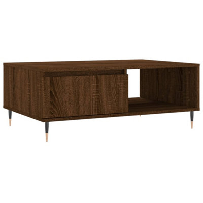 Berkfield Sturdy Coffee Table Brown Oak 90X60X35 Cm Engineered Wood from B&Q