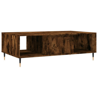 Berkfield Sturdy Coffee Table Smoked Oak 104X60X35 Cm Engineered Wood from B&Q