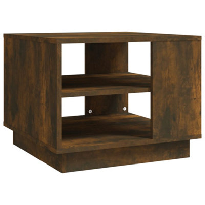 Berkfield Modern Coffee Table Smoked Oak 55X55X43 Cm Engineered Wood