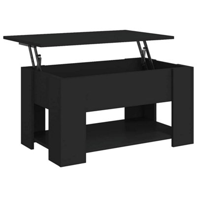 Berkfield Modern Coffee Table Black 79X49X41 Cm Engineered Wood