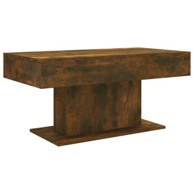 Berkfield Modern Coffee Table Smoked Oak 96X50X45 Cm Engineered Wood from B&Q