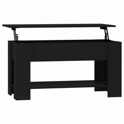 Berkfield Modern Coffee Table Black 101X49X52 Cm Engineered Wood