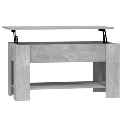 Berkfield Modern Coffee Table Concrete Grey 101X49X52 Cm Engineered Wood