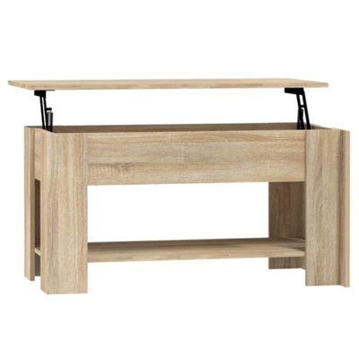 Berkfield Modern Coffee Table Sonoma Oak 101X49X52 Cm Engineered Wood