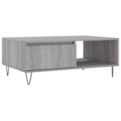 Berkfield Sturdy Coffee Table Grey Sonoma 90X60X35 Cm Engineered Wood from B&Q