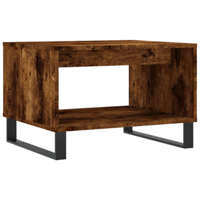 Berkfield Durable Coffee Table Smoked Oak 60X50X40 Cm Engineered Wood