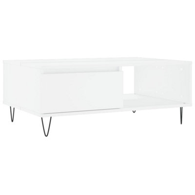 Berkfield Sturdy Coffee Table White 90X60X35 Cm Engineered Wood from B&Q