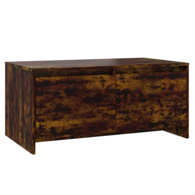 Berkfield Modern Coffee Table Smoked Oak 90X50X41.5 Cm Engineered Wood