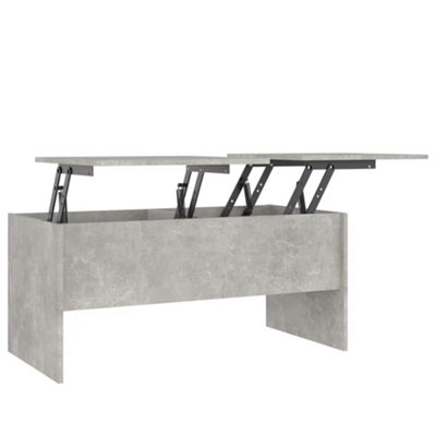 Berkfield Modern Coffee Table Concrete Grey 102X50.5X46.5 Cm Engineered Wood