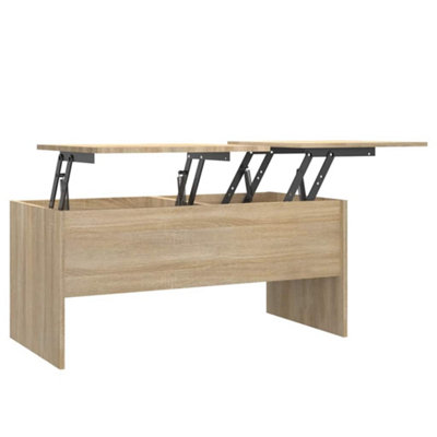 B&Q -  Modern Coffee Table Sonoma Oak 102X50.5X46.5 Cm Engineered Wood