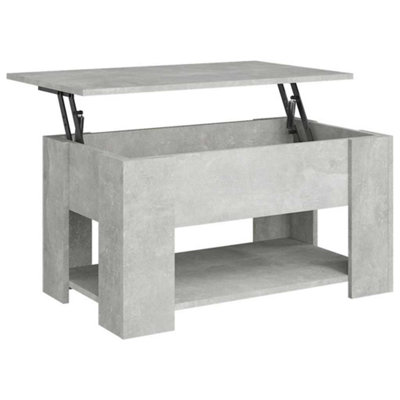 Berkfield Modern Coffee Table Concrete Grey 79X49X41 Cm Engineered Wood