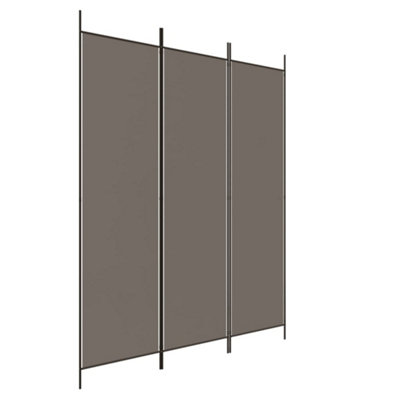 Berkfield Durable 3-Panel Room Divider Anthracite 150X220 Cm Fabric from B&Q