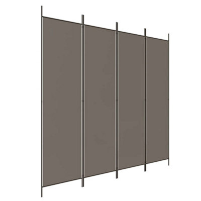 Berkfield Durable 4-Panel Room Divider Anthracite 200X200 Cm Fabric from B&Q