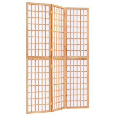 Berkfield Classic Folding 3-Panel Room Divider Japanese Style 120X170 Cm from B&Q