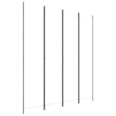 Berkfield Durable 4-Panel Room Divider White 200X220 Cm Fabric from B&Q