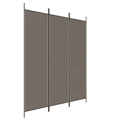 Berkfield Durable 3-Panel Room Divider Anthracite 150X200 Cm Fabric from B&Q