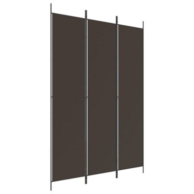 Berkfield Durable 3-Panel Room Divider Brown 150X220 Cm Fabric from B&Q