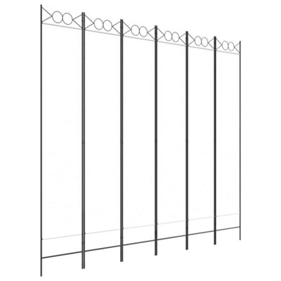 Berkfield Durable 6-Panel Room Divider White 240X220 Cm Fabric from B&Q
