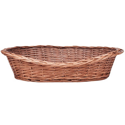 Berkfield Classic Willow Dog Basket/pet Bed Natural 50 Cm