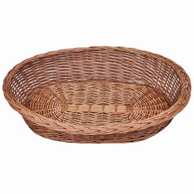 Berkfield Classic Willow Dog Basket/pet Bed Natural 90 Cm