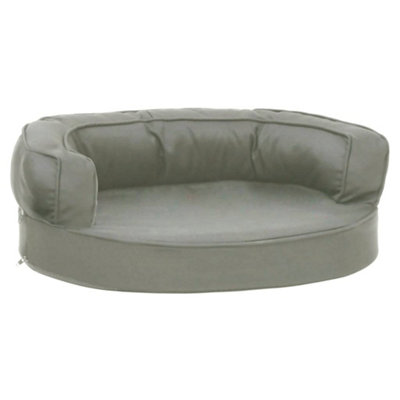 Berkfield Luxury Ergonomic Dog Bed Mattress 60X42 Cm Linen Look Grey from B&Q