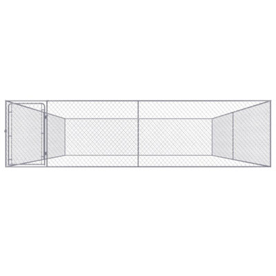 Berkfield Durable Outdoor Dog Kennel Galvanised Steel 4X4X1 M from B&Q