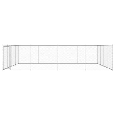 Berkfield Durable Outdoor Dog Kennel Galvanised Steel 760X760X185 Cm from B&Q