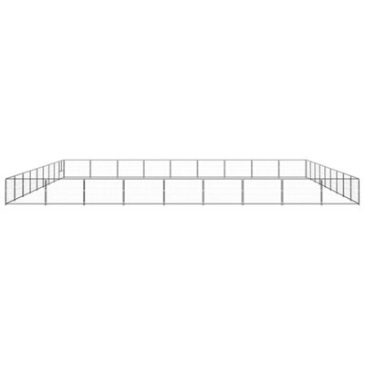 Berkfield Durable Dog Kennel Black 81 M2 Steel from B&Q