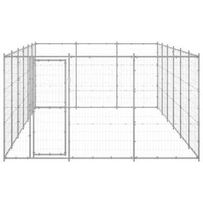 Berkfield Durable Outdoor Dog Kennel Galvanised Steel 21.78 M2 from B&Q