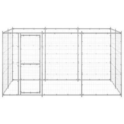 Berkfield Durable Outdoor Dog Kennel Galvanised Steel 7.26 M2