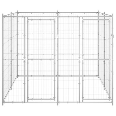 Berkfield Durable Outdoor Dog Kennel Galvanised Steel 4.84 M2 from B&Q