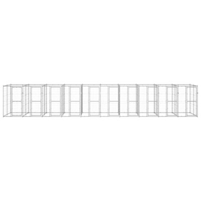Berkfield Durable Outdoor Dog Kennel Galvanised Steel 24.2 M2
