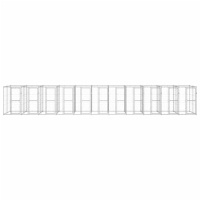 Berkfield Durable Outdoor Dog Kennel Galvanised Steel 26.62 M2