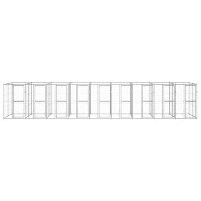 Berkfield Durable Outdoor Dog Kennel Galvanised Steel 21.78 M2 from B&Q